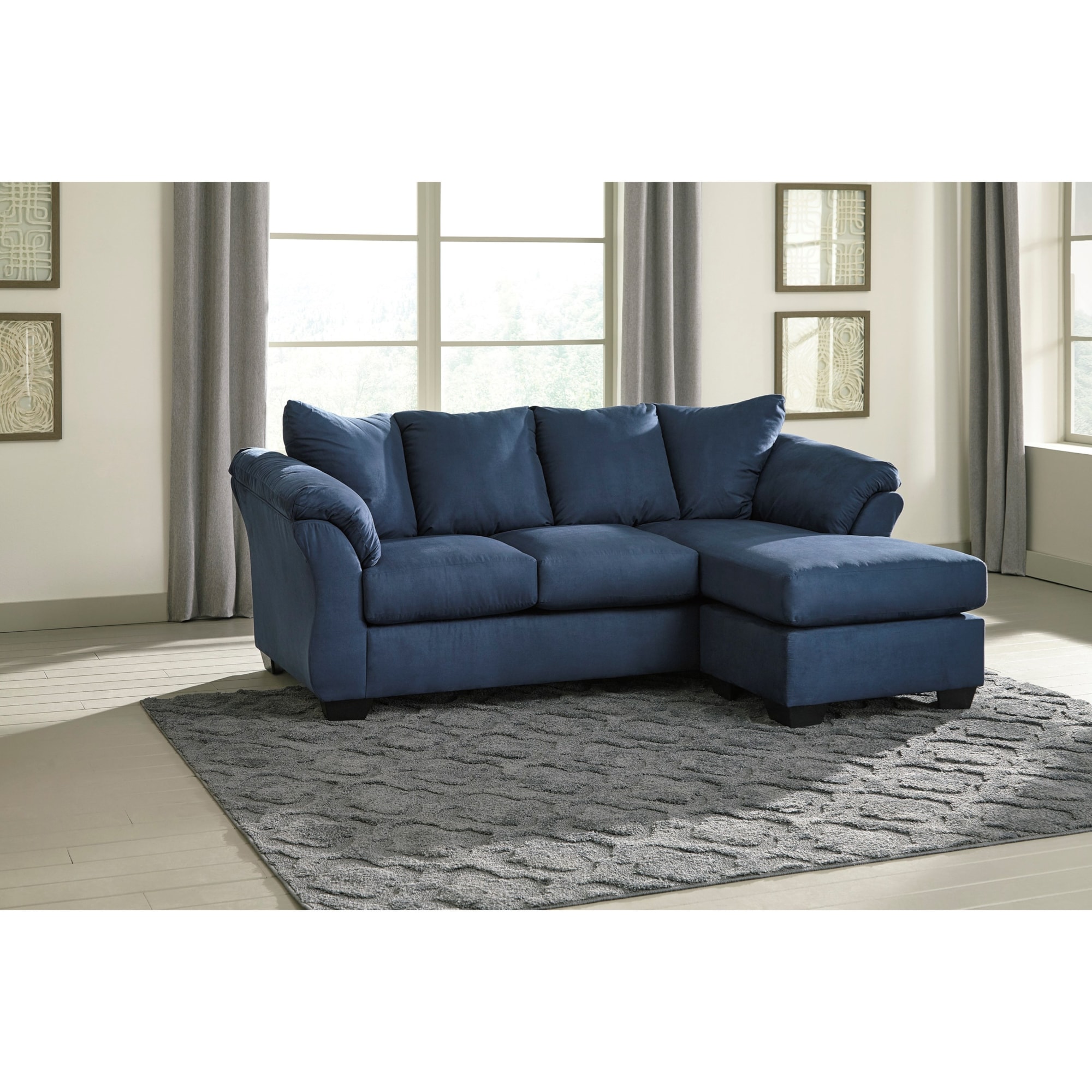 Ashley Darcy 187026073 Contemporary Sofa Chaise with Flared Back